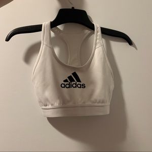 Adidas white sports bra